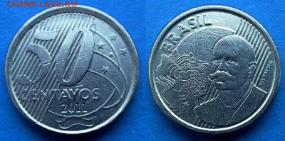 Бразилия - 50 сентаво 2011 года до 9.02 - Бразилия 50 сентаво 2011