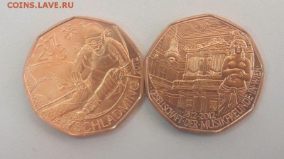 2012г. 5евро Австрия 2шт, до 10.02 - Ч 2х5евро Австрия-1