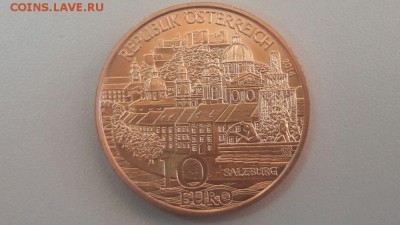 2014г. 10евро Австрия - Зальцбург, до 10.02 - Ч 10евро Зальцбург-2