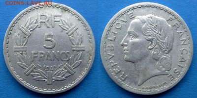Франция - 5 франков 1945 года до 9.02 - франция 5 франков 1945 года (2)