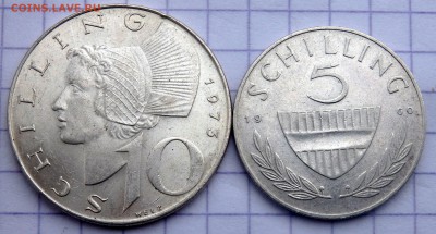 Австрия 10 и 5 шиллингов 1960,1973 года до 07.02.2019 22-00 - P1290390.JPG