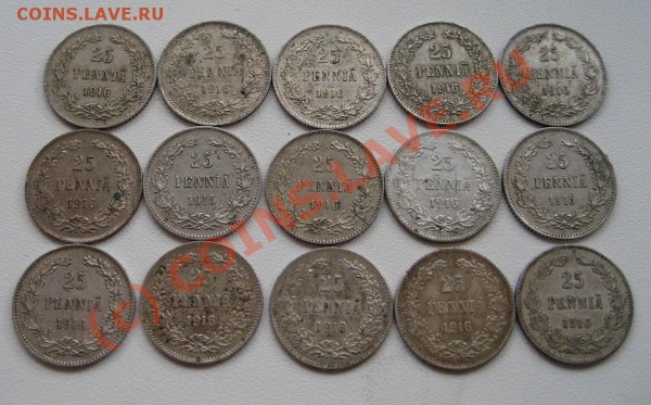 25 пенни Русс.Финн -лот 15 шт -до 25.04 - 25п_15_1