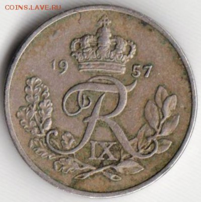 Дания  10 эре 1957 г. до 24.00 12.02.19 г - 016