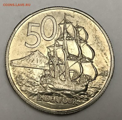 50 центов Новая Зеландия 1967 Корабль UNC с рубля - 8FE17BD6-09C4-47A3-8BD0-13FBDE918B3C