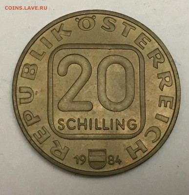 20 шиллингов Австрия 1984 UNC с 1 рубля - 106F3907-3F4B-4049-8C79-8840224CA9C5