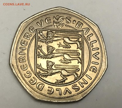 50 пенсов 1969 Гернси UNC с 1 рубля - 57EF082E-6E07-4B43-8980-C86A745CDB57