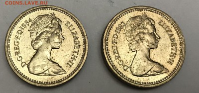 Две однофунтовые монеты Великобритания AU с 1 рубля - 2BD885B4-6EEF-4A85-95CC-681F98AB4F1A