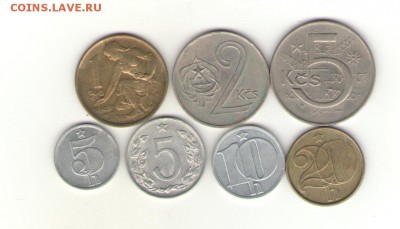 Чехословакия 1,2,5 кроны 10, 5,5,2     геллеров 1966-1984 г - 14