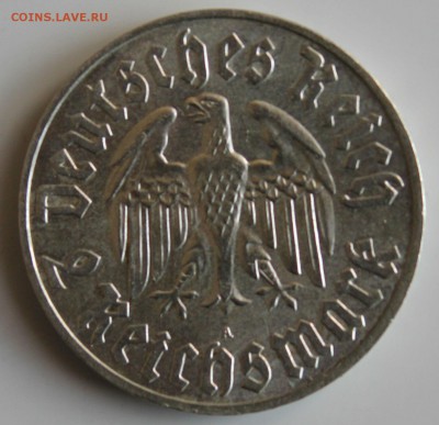 С РУБ. ТРЕТИЙ РЕЙХ 2 марк 1933г."А" МАРТИН ЛЮТЕР UNC до 12.2 - IMG_6255.JPG