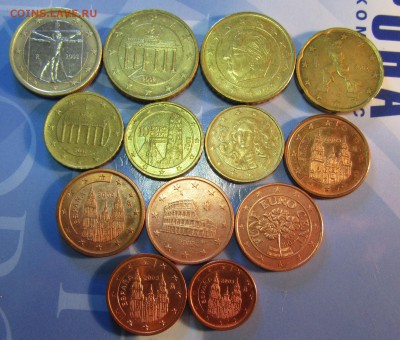Евроценты  1 евро и центы 1999-2005 г   13шт     до 12.02 - IMG_4034.JPG