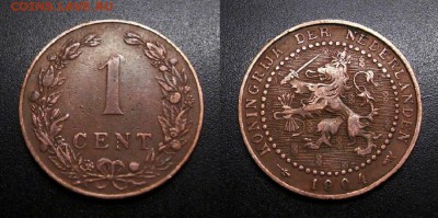 МОНЕТЫ МИРА 01-19 - Нидерланды – 1 цент (1904) №1