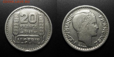 МОНЕТЫ МИРА 01-19 - Франц. Алжир – 20 франков (1949) №3