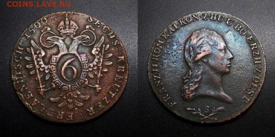 МОНЕТЫ МИРА 01-19 - Австрия – 6 крейцеров (1800 S)