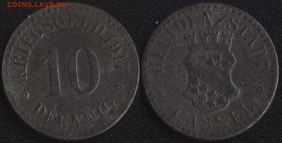 Кассель 10 пфеннигов 1917 до 22:00мск 14.02.19 - Кассель 10 пфеннигов 1917 - 2