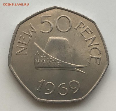 50 пенсов 1969 Гернси UNC с 1 рубля - 7819BF10-21E3-4A9C-9088-BE49BB1294A9