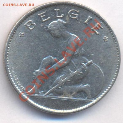Бельгия 1 франк 1922 г.До 9.06.11 г. 20-00 МСК. - Бельгия 1 22.1