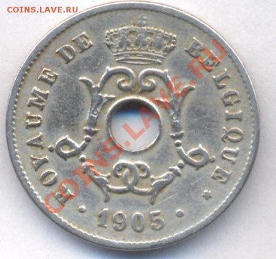 Бельгия 10 сантимов 1905 г.До 9.06.11 г. 20-00 МСК. - Бельгия 10 05