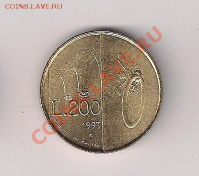 Сан Марино 200 лир 1993 в состоянии UNC до 12.06.11 - с 200 -93