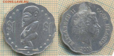 Кука острова 1 доллар 2003 г., до 13.02.2019 г. 22.00 по Мос - Кука 1 доллар 2003  5110