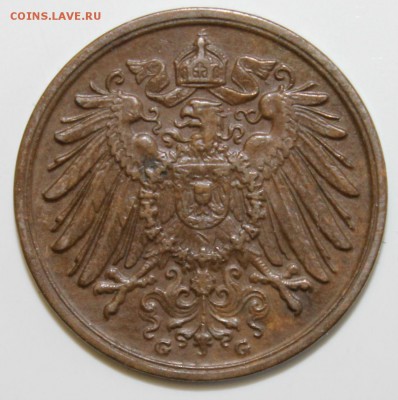 С РУБ.КАЙЗЕРРЕЙХ 2 пфеннига 1912г."G" до 15.02 в 22-00 - IMG_5911.JPG