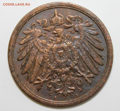 С РУБ.КАЙЗЕРРЕЙХ 2 пфеннига 1905г."А" до 15.02 в 22-00 - IMG_5925.JPG