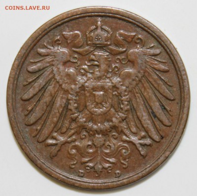 С РУБ.КАЙЗЕРРЕЙХ 2 пфеннига 1913г."D" до 15.02 в 22-00 - IMG_5929.JPG