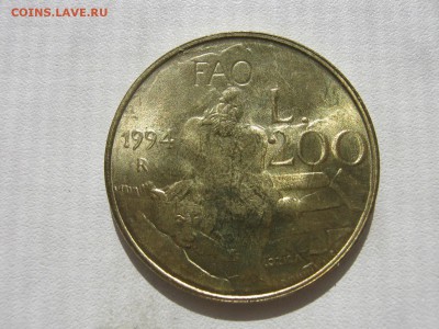 Сан-Марино 200 лир 1994 F.A.O. каменотес Святой Маринус 1502 - IMG_3238