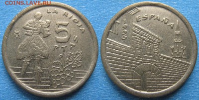 Испания 5 песет 1996 до 12-02-19 в 22:00 - Испания 5 песет 1996    186-к34-9729