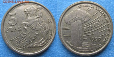 Испания 5 песет 1997 до 12-02-19 в 22:00 - Испания 5 песет 1997    186-к34-9745