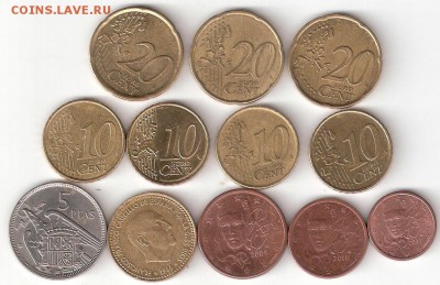 ИНОСТРАННЫЕ монеты 12шт. - Иностр 12шт А