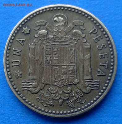 Испания - 1 песета (56 внутри звезды) 1947 года до 16.02 - песета 47 56 001