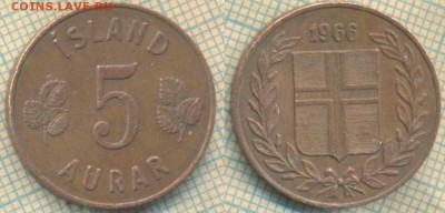 Исландия 5 эйре 1966 г., до 14.02.2019 г. 22.00 по Москве - Исландия 5 эйре 1966  3143