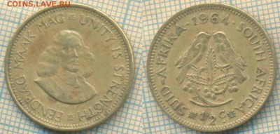 2 цента 1964 г., до 15.02.2019 г. 22.00 по Москве - ЮАР полцента 1964  5153