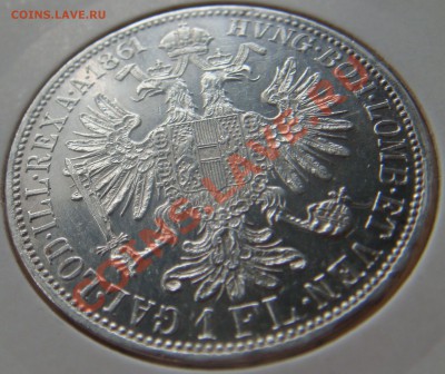 !AU! Ag 1 флорин Австрия 1861 до 10.06.11  22.00 - 3
