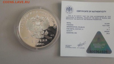 3р 2013г Сочи-Коньки -пруф серебро Ag925, до 17.02 - Y Сочи-Коньки-2