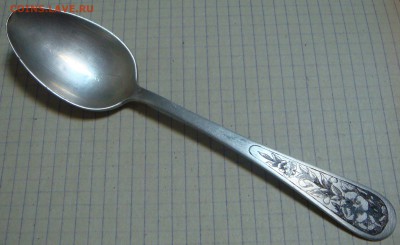 Ложка десертная  875 пр. 44 гр.,северная чернь , штихель - DSC03722.JPG