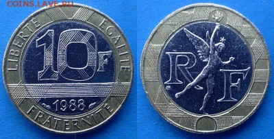 Франция - 10 франков 1988 года (БИМ) до 18.02 - Франция 10 франков 1988