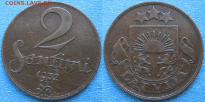 Латвия 2 сантима 1932 до 19-02-19 в 22:00 - Латвия 2 сантима 1932    187-ас45-9644