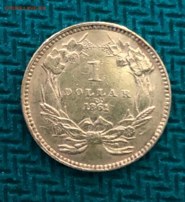 1 DOLLAR 1861 года - 4CB55298-EEBA-4B95-BA1B-9059866D43C2