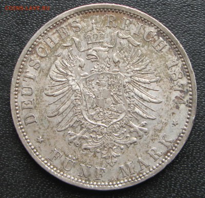 5 марок 1874 Пруссия - реверс 1