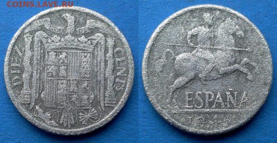 Испания - 10 сентимо 1940 года до 19.02 - Испания 10 сентимо 1940