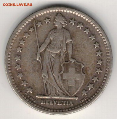 Ag ШВЕЙЦАРИЯ 2 ФРАНКА 1939 ДО 21.02.19 В 22Ч (Е833) - 5-ш2