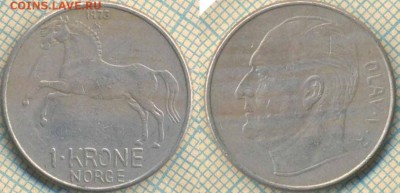 Норвегия 1 крона 1973 г., до 22.02.2019 г. 22.00 по Москве - Норвегия 1 крона 1973  5229