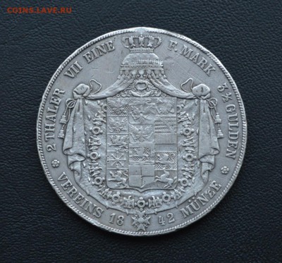 Пруссия 2 талера 1842 год на оценку - 9
