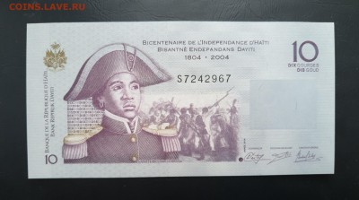ГАИТИ 10 гурдов 2014г., ДО 22.02. - Гаити 10 гурд 2014г., А.(1)(1)