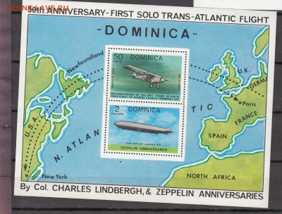 Доминика 1977 авиа блок ** - 21