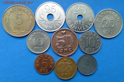 Дания - подборка из 10 монет до 24.02 - наборы 001