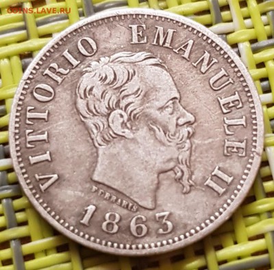 Италия 50 чентезимо 1863 года серебро - 20190217_185144