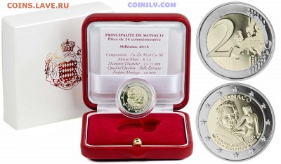 BU,роллы(2€Х25)и др+++███ - 2-euro-2018-monaco-box
