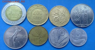 Италия - подборка из 8 монет до 24.02 - кучки 003